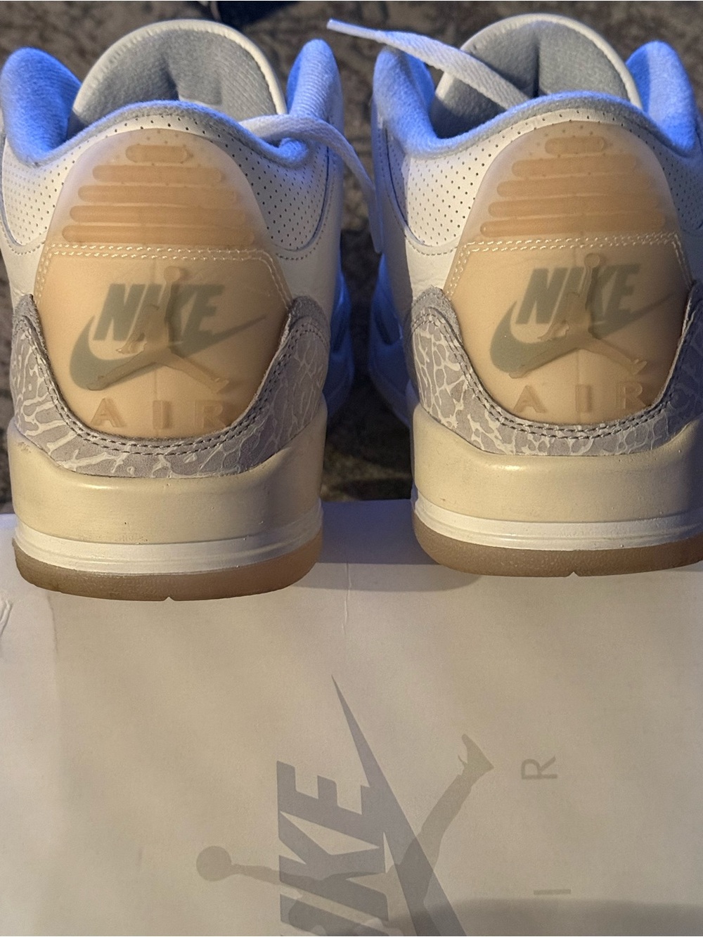 Jordan 3 Retro Craft Ivory- Men's White and Gray Low Top Sneakers - Picture 4 of 6
